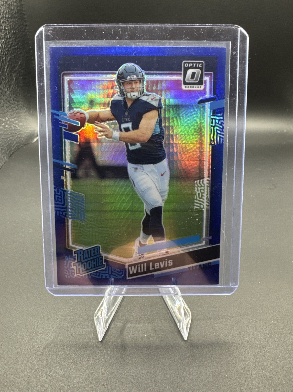 2023 Panini Donruss Optic Rated Rookie Blue Hyper Prizm #298 Will Levis (RC)