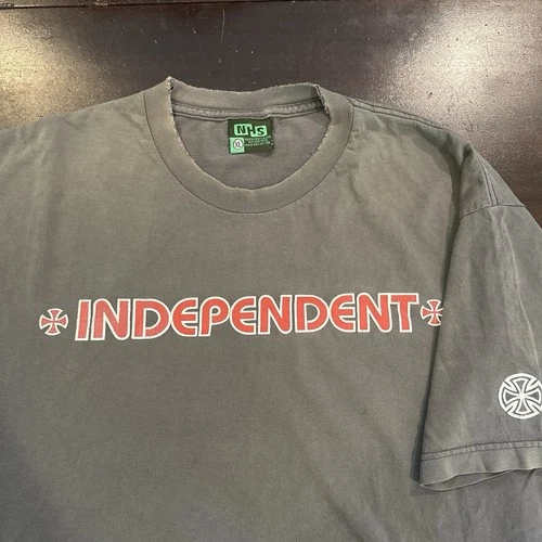 independent truck company skateboard iron cros 1990s vintage concert t-shirt, vintage, single stitch, B+ condition