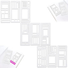 3 Pack Journal Planner Stencil Set, DIY Checklist Template, Versatile Drawing Te