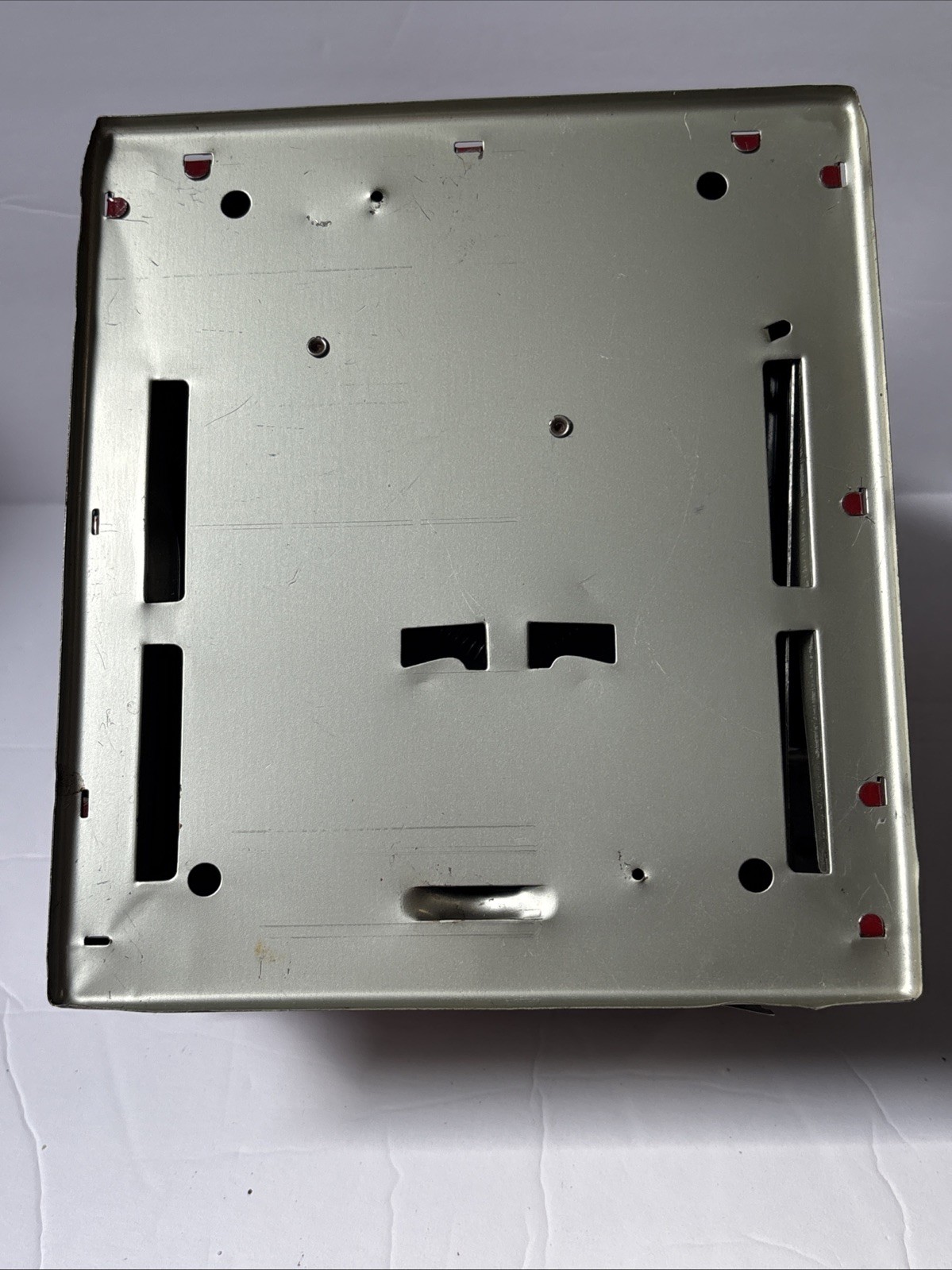 как выглядит Vintage Red Metal Cash Register Bank Box Toy Register фото