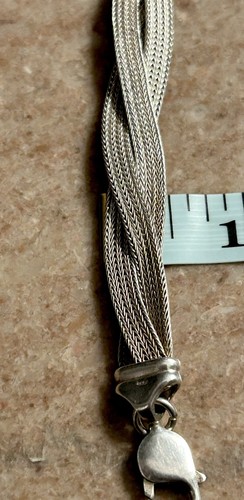 Vintage Kultaseppa Salovaara Sterling Silver 7.5” Woven Mesh Bracelet 18G - Picture 11 of 23