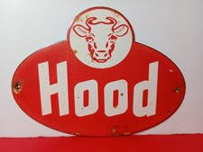 Vintage Hood Dairy Cow Porcelain Enamel Sign 8 X 6 Inches Vintage Hood Dairy Cow Porcelain Enamel Sign 8 X 6 Inches