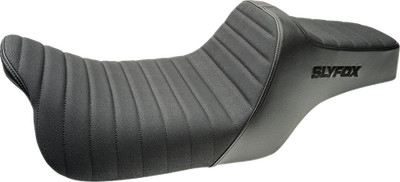 SLYFOX Highnoon Seat - Vinyl - Classic Stitch - Black Logo - FLH/FLT '08-'24