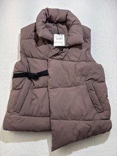 Zara Puffer Vest Youth 11-12 Years Purple Quilted Padded Buckle Winter Gilet