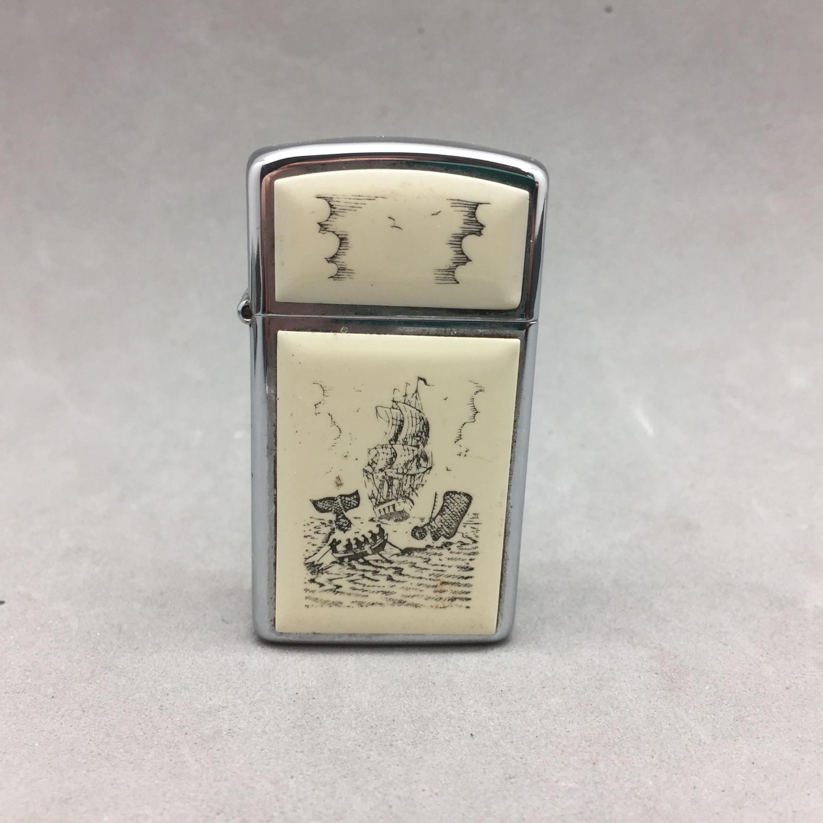 Scrimshaw Whaling Scend Ship Whale Date Code B-v Untested Sparks