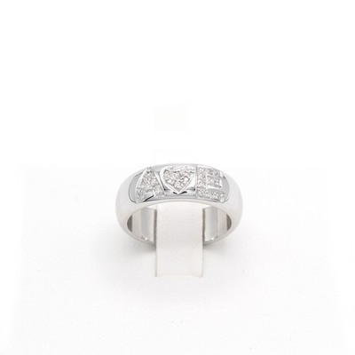 Damen Ring 925 Silber mit Initialen personalisierbar Herz Zirkonia Made Italy