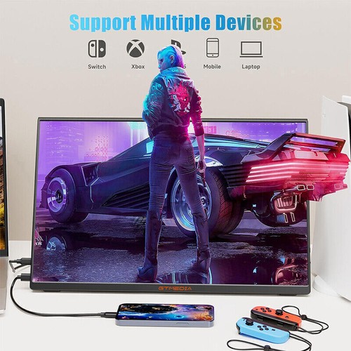 Portable Monitor 14" USB-C Second Screen Working Gaming Monitor for Laptop PS4/5 - Picture 10 of 23