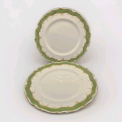 Juego (2) Platos de cena Fontainebleau-green de Royal Doulton China 10,5" - Imagen 1 de 7
