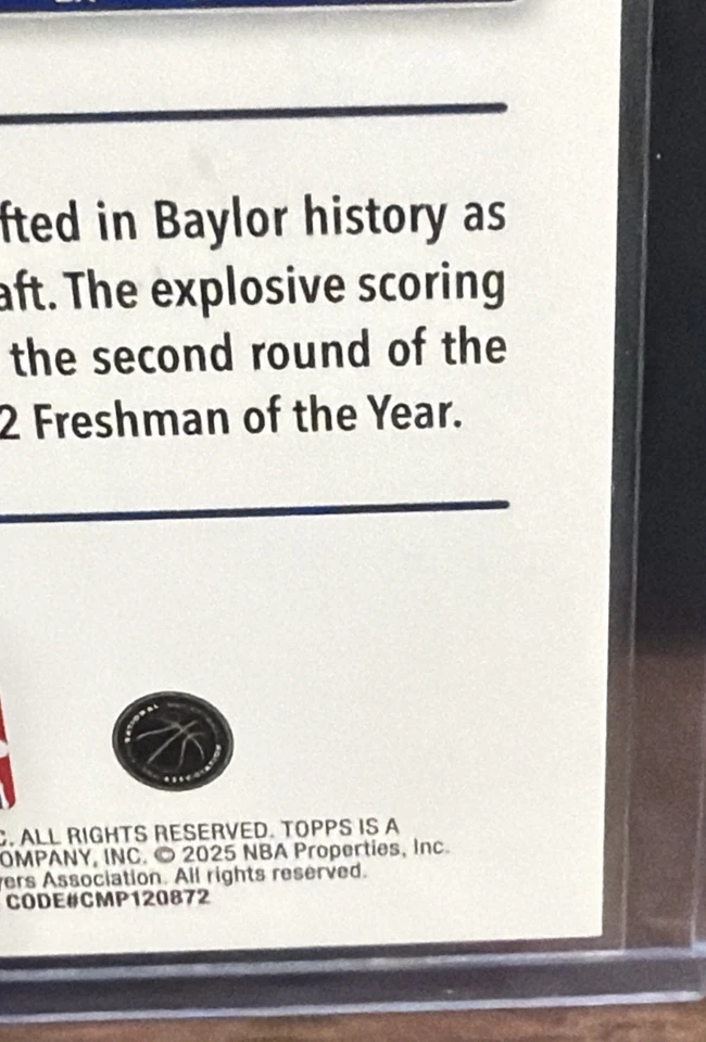 2025-26 Topps Basketball VJ Edgecombe 23 /50 Diamante Gold RC 76ers - Image 4 of 4