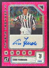 2023 Panini Donruss Signature Series Pink Velocity #SS-CF Ciro Ferrara Auto