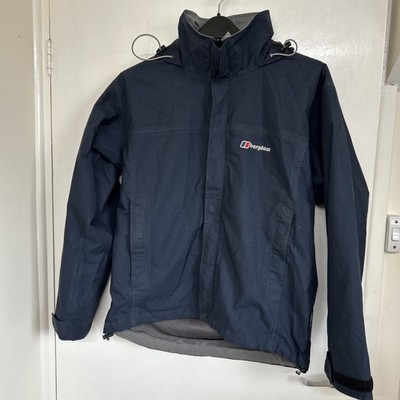 BERGHAUS Jacket Mens S SMALL Blue Aquafoil Waterproof Rain Coat Lined