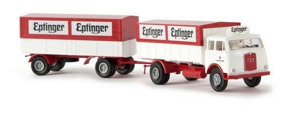 Brekina 78362 - 1/87 Man 10.212 F Pritsche/Plane-Zug - Eptinger (Ch) - Neu-image