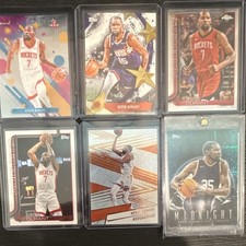 Topps NBA Lot 6 Cards - Kevin Durant Chrome, Finest, midnight Rockets Suns