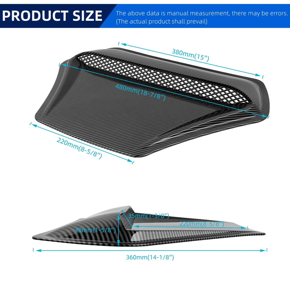 Cubierta del capó turbo de admisión de flujo de aire de carbono para Audi A3 A4 A5 A6 Foto 2 de 4