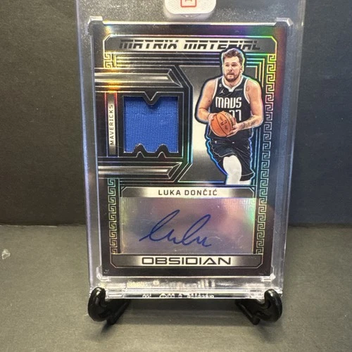 22-23 Obsidian Basketball Matrix Material Auto Luka Doncic Silver Holo /49