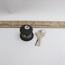 Exterior Mortise Lock Key Cylinder Set Oil Rubbed Bronze DL2170SCKADU - 2 Keys