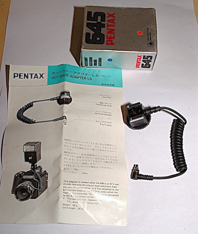 Pentax 645 67 6x7 Hot Shoe Adapter LS for 75mm 90mm LEAF SHUTTER Lens