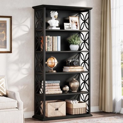 6-Tier Tall Bookshelf 71'' Industrial Bookcase Freestanding Open Storage Shelves
