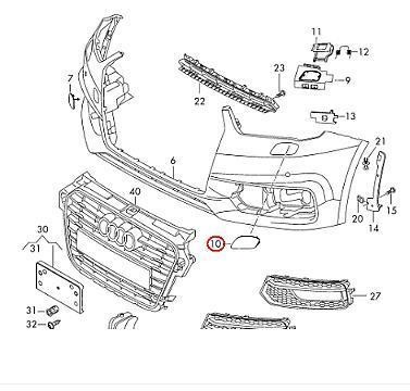 AUDI A1 2015-2018 Headlight Washer Cover Cap Left Genuine 8XA807753GRU - Picture 6 of 8