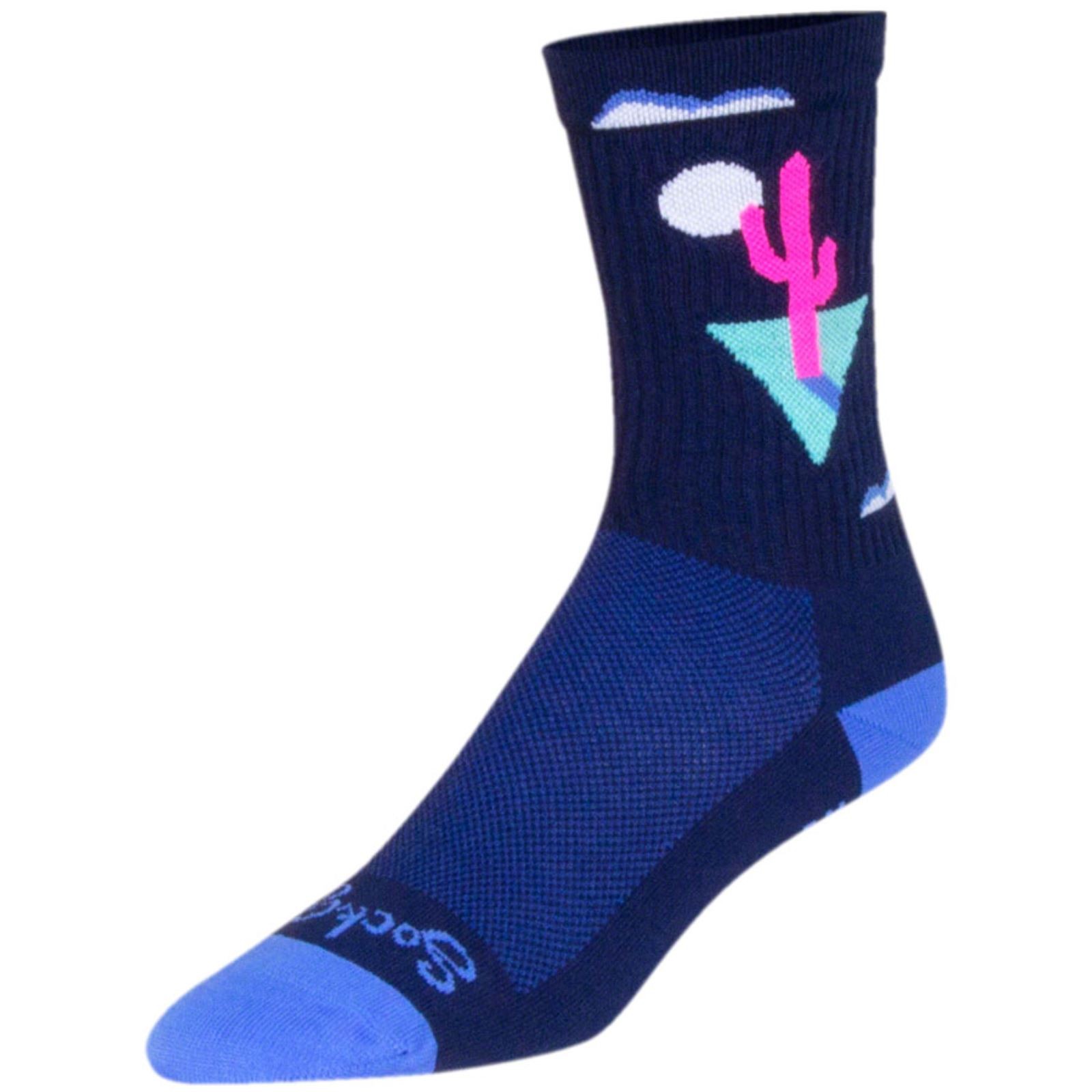 SockGuy Crew Cactal Socks - 6 inch, Blue, Small/Medium CRCACTAL