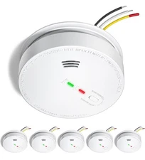 Smoke Detector Hardwired, Smoke Alarm Interconnected with Battery Backup,...