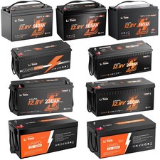 LiTime 12V 165Ah 300Ah 460Ah LiFePO4 Lithium Battery for RV Off-Grid Solar LOT