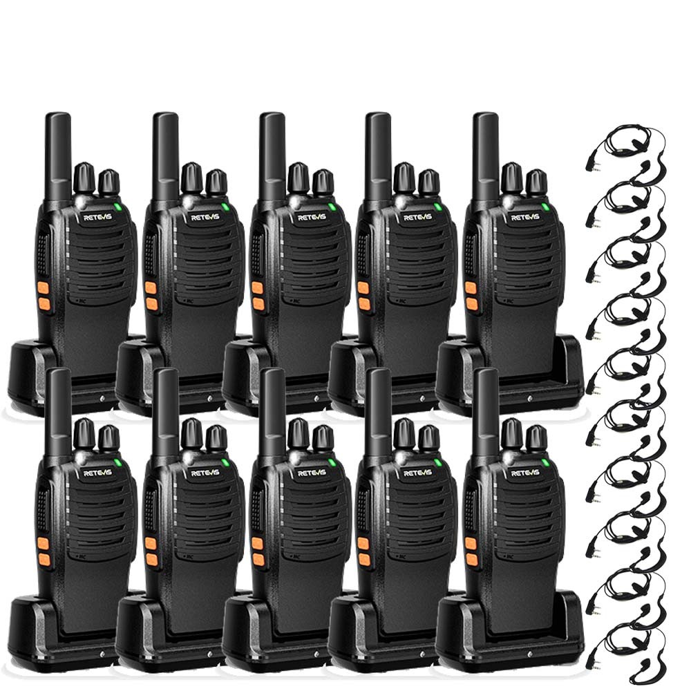 Retevis H777 walkie talkie long range Rechargeable 2W FRS Two Way Radios 10 Pack