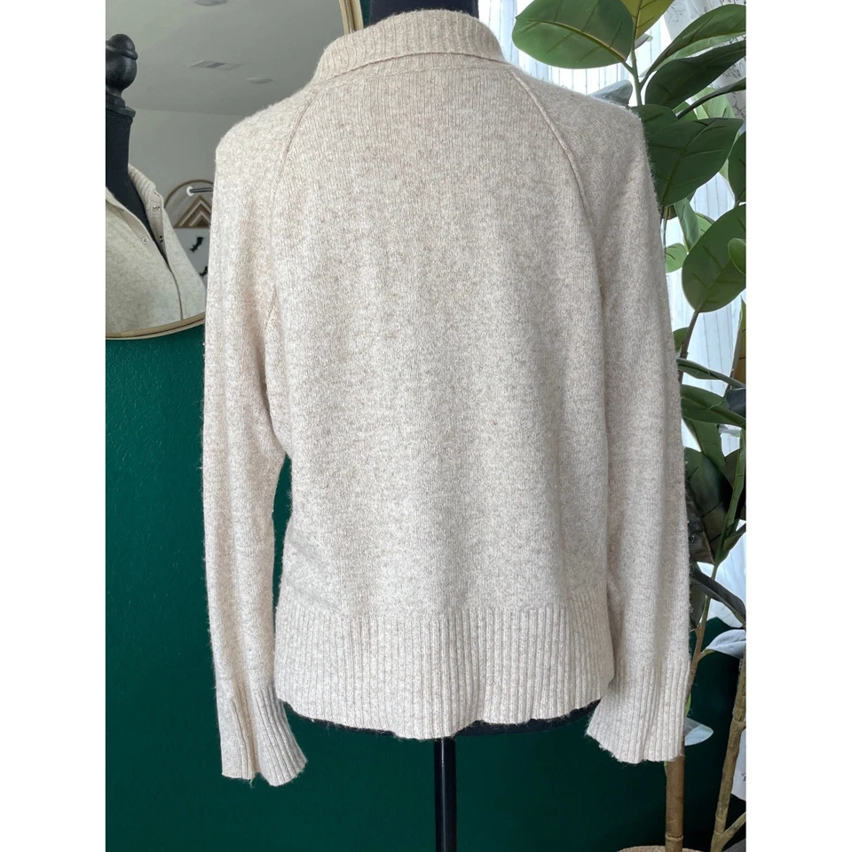 Cárdigan deportivo Jones New York para mujer XL beige mezcla de angora tejido clásico preppy Foto 4 de 4