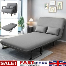 Double Fabric Sofa Bed Sleeper Couch Sofabed Settee Recliner Beds Folding UK