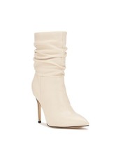 NINE WEST Womens Ivory Slouch Jenn Pointed Toe Stiletto Leather Booties 6.5 M
