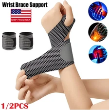 Sports Wrist Band Brace Wrap Adjustable Support Gym Strap Carpal Tunnel Bandage