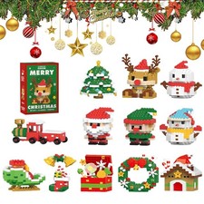 Festive 12-Pack Santa Claus Building Blocks Set - 2025 Christmas Mini Figures