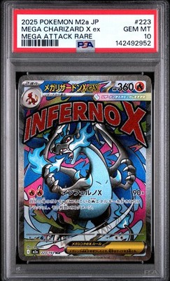 PSA 10 Mega Charizard X EX Attack Rare 223 M2a-mega Dream EX Japanese Pokemon
