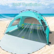 Ultralight Portable Beach Canopy UPF 50+ Outdoor Camping Fishing Tent Mesh 2025