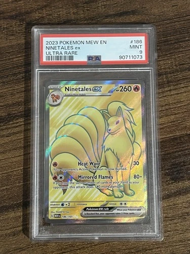 Pokemon 2023 SV151 Mew en Ninetales EX #186/165 PSA 9