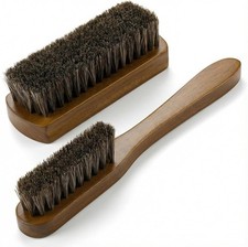 Horse Hair Leather Cleaning Brush Set for Upholstery