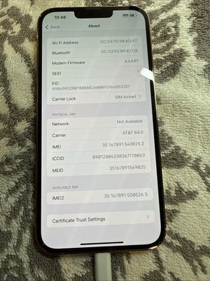 Apple iPhone 13 Pro Max 1TB Gold - AT&T - 86% Battery - All Original Parts AV53