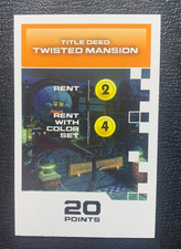 Tarjeta de título de escritura Monopoly GAMER MARIOKART Twisted Mansion 2018