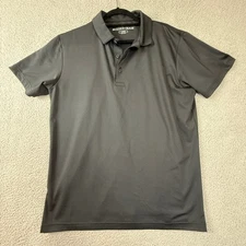 Mizzen+Main Phil Mickelson Men Polo Shirt Large Black Short Sleeve Golf Athletic