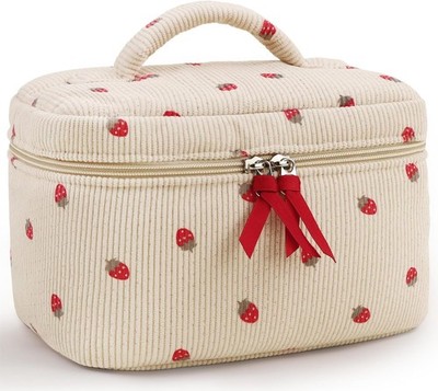 Kosmetiktasche Damen Aesthetic Erdbeere Reise Kulturtasche Makeup Tasche