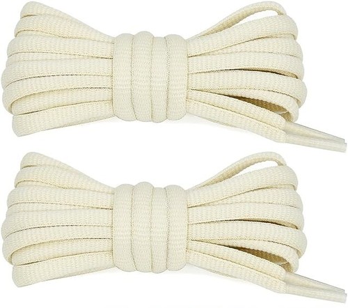 Stepace Half Round 63" (160cm) Ivory Shoelaces - 2 Pair - Sneakers, Dress, Boots - Picture 2 of 8
