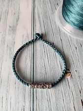 Tibetan Steel Silver Beaded Bracelet for Luck Wealth Friendship Hand Woven