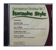 Contemporary Christmas Volume 7 Christian Karaoke Style NEW CD G Daywind 4 Songs