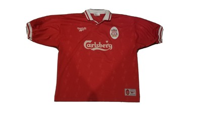 VINTAGE 90s REEBOK CARLSBERG LIVERPOOL SOCCER JERSEY SHIRT MENS L flaw | eBay