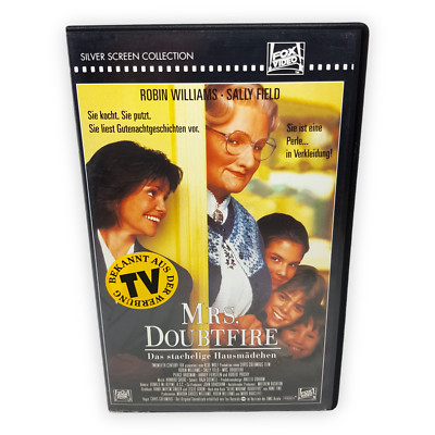 Mrs Doubtfire VHS Video Kassette Robin Williams Sally Field Film Silver Screen