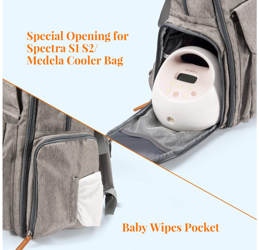 Breast Pump Backpack Diaper Bag Momcozy 27L Large Capacity