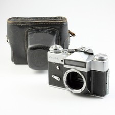 Zenit-E - 35mm SLR Camera BODY  Original Leather Case - for Parts or Repair