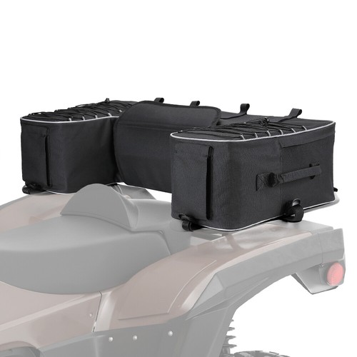 ATV Part Rear Rack Back Seat Storage Pack Luggage Bag Cushion Pad Padded Black - Picture 10 of 15