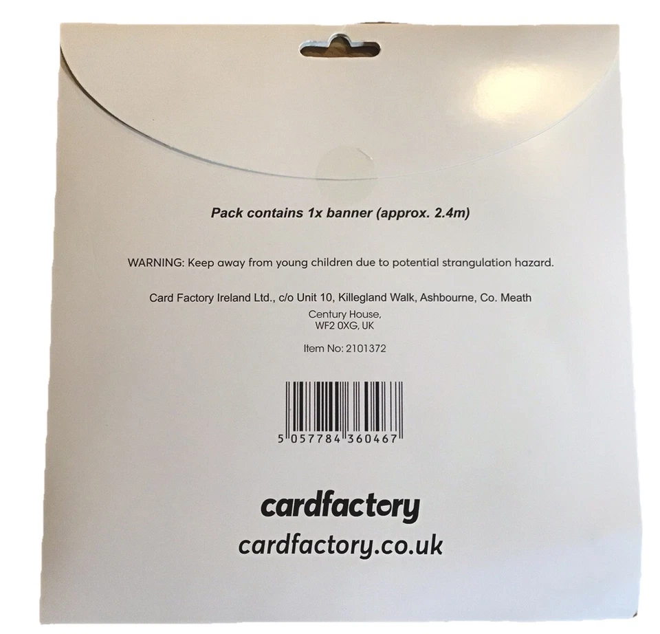 THE PARTY FACTORY HAPPY 30th BIRTHDAY Letter Banner Black/Silver 2.4M - Image 2 of 2