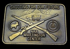 NRA Whittington Center National Rifle Association Guns Vintage Belt Buckle